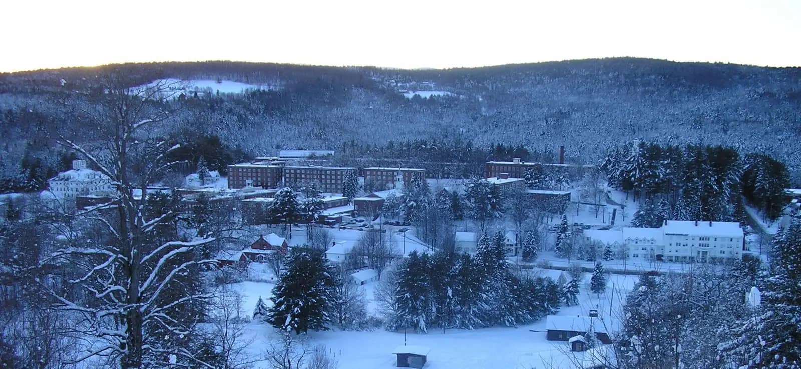 Norwich University campus — Norwich University in Northfield, Vermont as seen from the "Ski Hill" during winter.